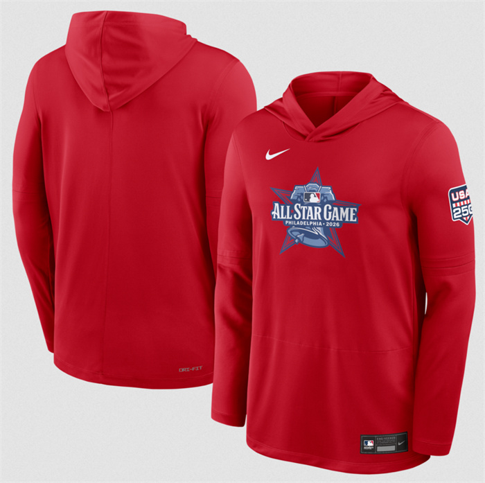 Men's 2026 All-Star Game Red Collection Dri-FIT Long Sleeve Hooded T-Shirt